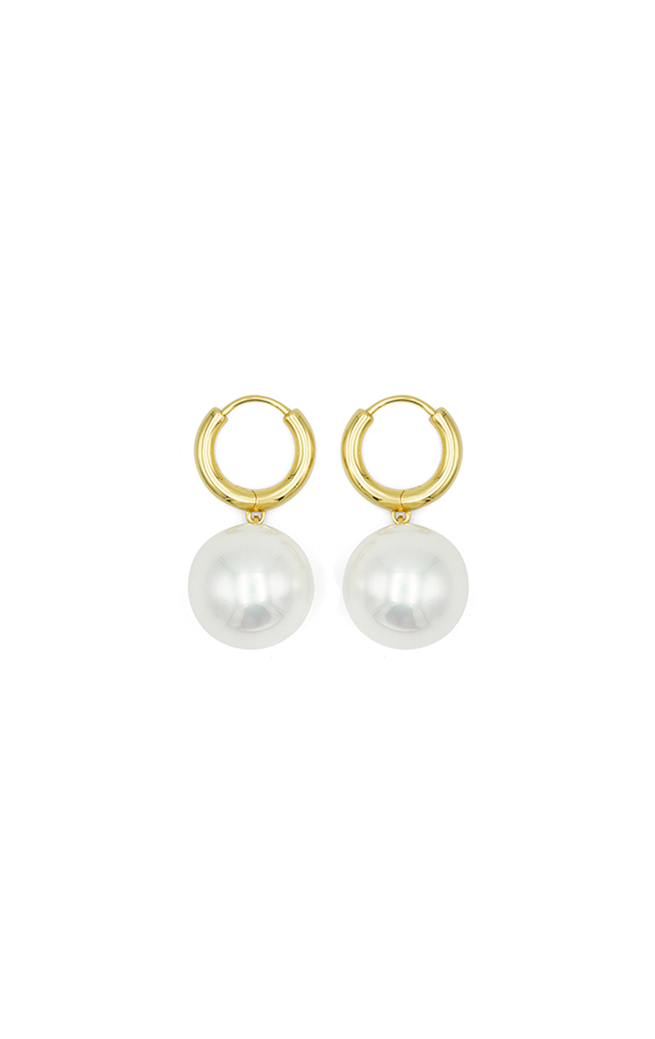 シェルパール フープピアス